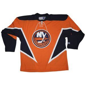 NWT Vintage New York Islanders CCM Maska Air-Knit Ornage Jersey Men's Large